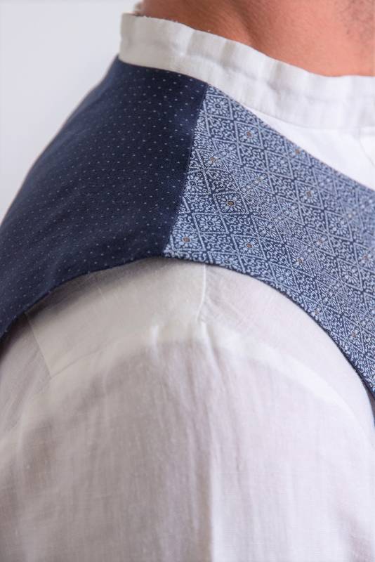 Rockmacherin Karl Blau Gemustert