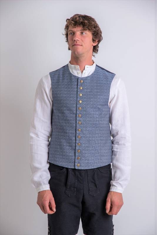 Rockmacherin Karl blau gemustert