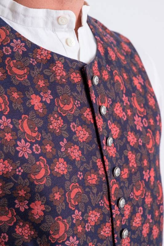 Rockmacherin Karl Blau Rot Gemustert