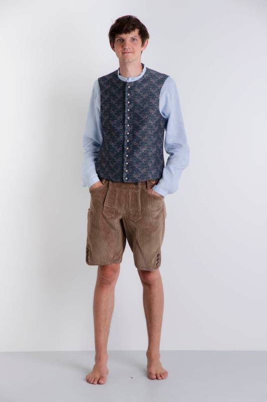 Rockmacherin Karl Herrenweste blau, gemustert