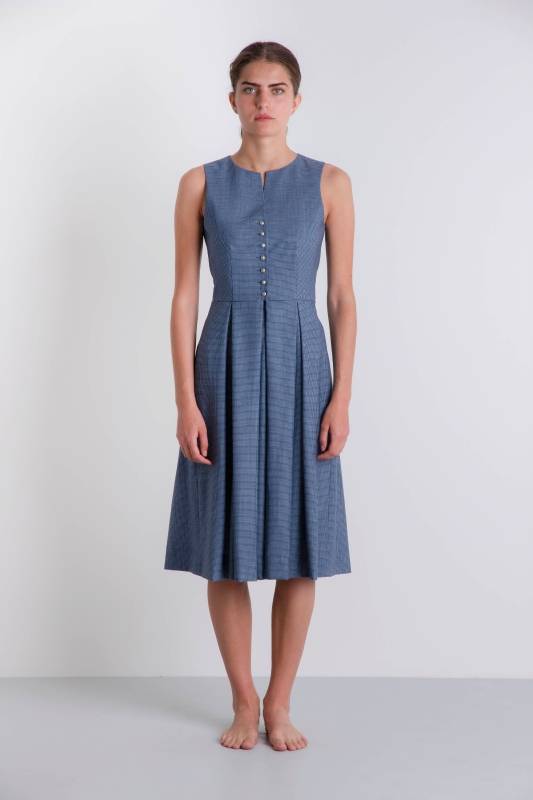 Rockmacherin Katha Kleid blau, kariert Rockmacherin Katha Kleid blau, kariert