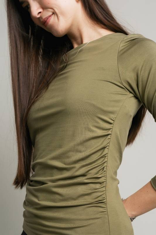 Rockmacherin Malou Langarm-Shirt Mit Raffung