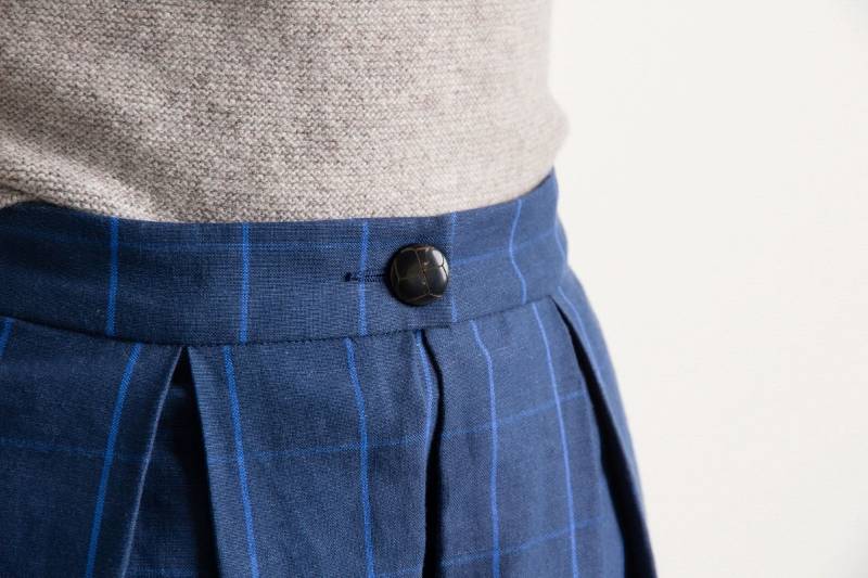 Rockmacherin Münter Rock Marine-kariert