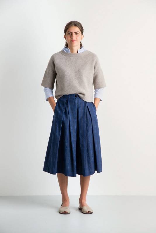 Rockmacherin Münter Rock marine-kariert