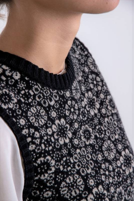 Rockmacherin Paula Schwarz Sand Gemustert