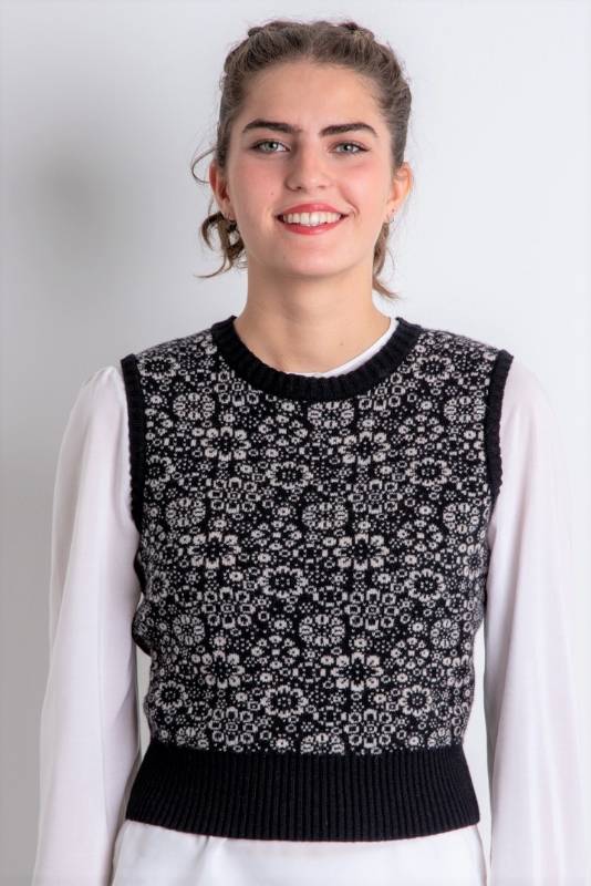 Rockmacherin Paula schwarz sand gemustert Rockmacherin Paula schwarz sand gemustert