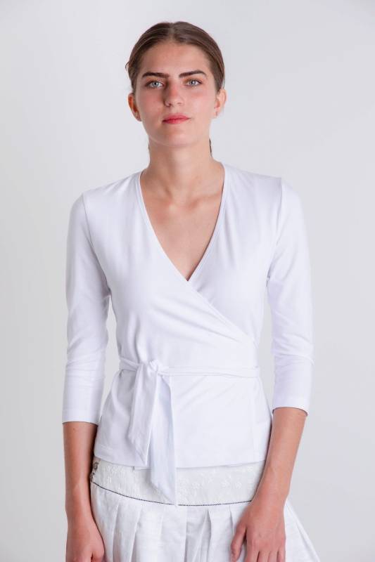 Rockmacherin Rosi Wickelshirt weiß