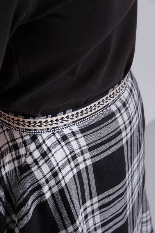 Rockmacherin Seghers Rock schwarz/weiß, kariert