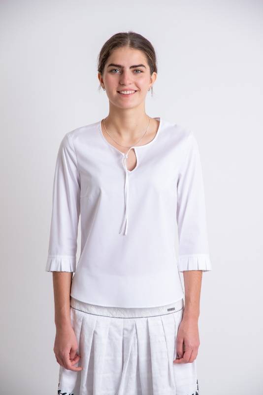 Rockmacherin Susi Bluse Halbarm mit Kellerfalten