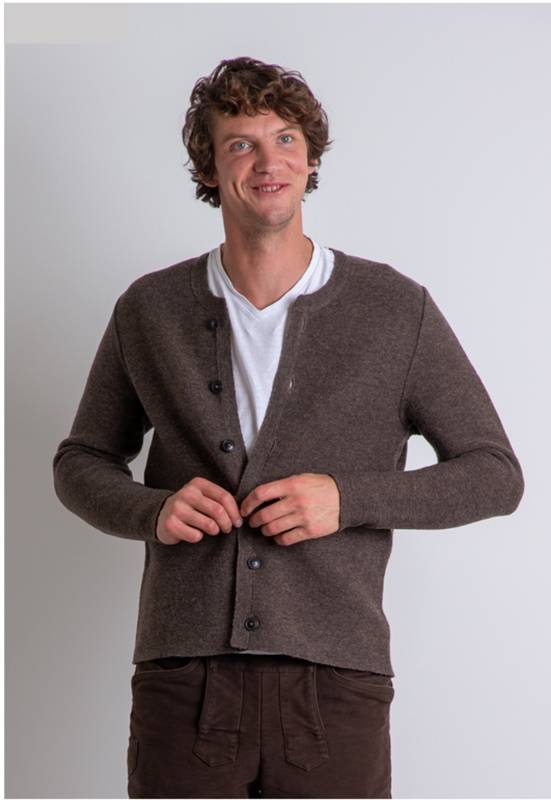 Rockmacherin Wolf Herren-Strickjacke