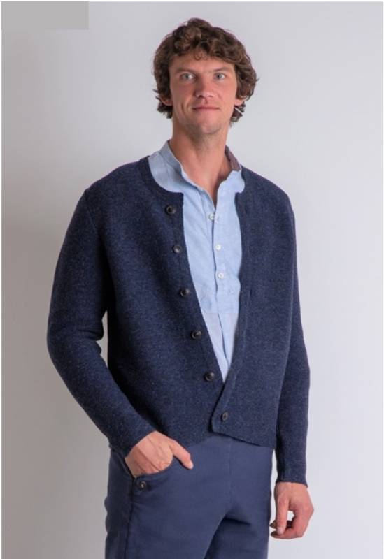 Rockmacherin Wolf Herren-Strickjacke