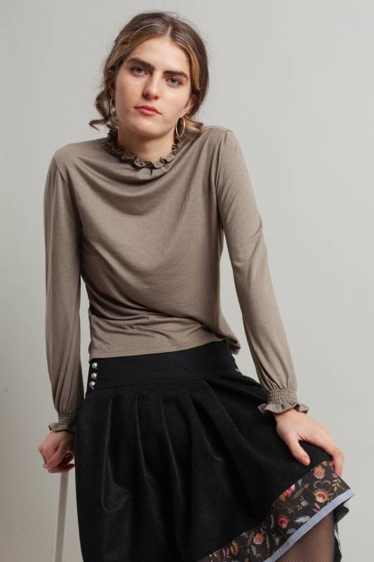 Rockmacherin Selma Shirtbluse Aus Lyocell-Wolljersey