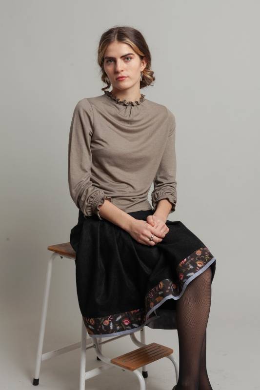 Rockmacherin Selma Shirtbluse Aus Lyocell-Wolljersey