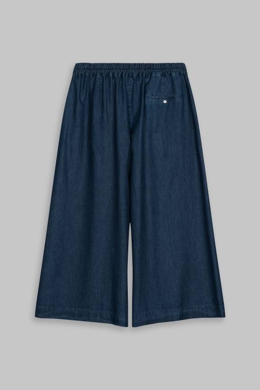 Rockmacherin Sempt Hosenrock Aus Weichem Denim Mit Biesen Und Gummizug