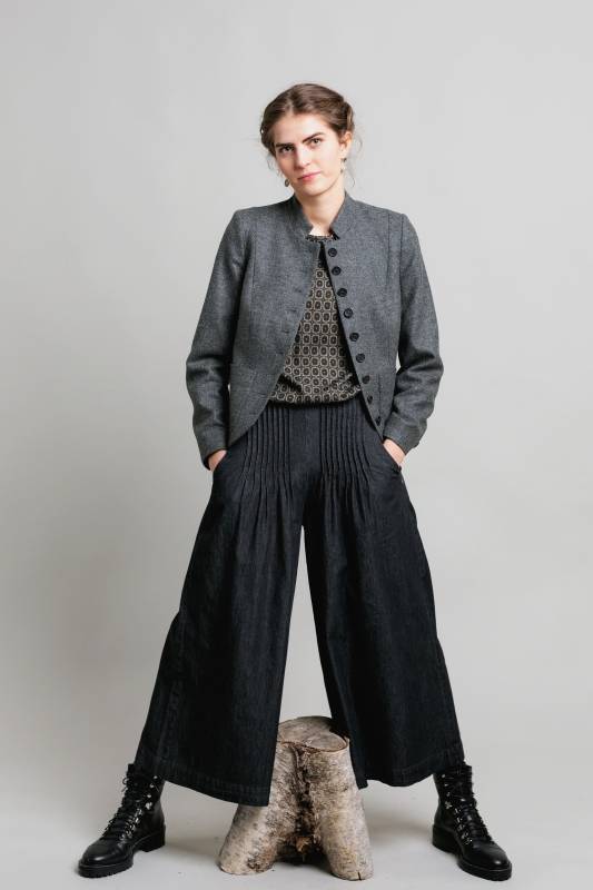 Rockmacherin Sempt Hosenrock Aus Weichem Denim Mit Biesen Und Gummizug