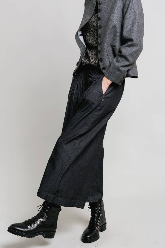 Rockmacherin Sempt Hosenrock Aus Weichem Denim Mit Biesen Und Gummizug