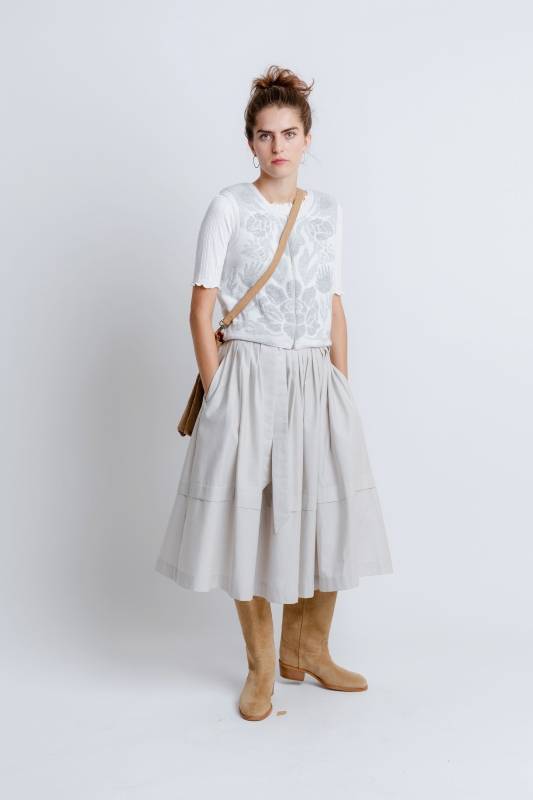 Rockmacherin Wally Strickweste Mit Jacquardmuster Und Reißverschluss