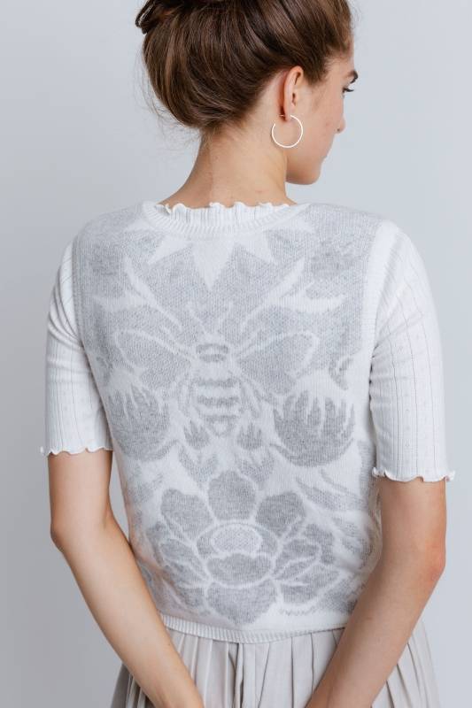 Rockmacherin Wally Strickweste Mit Jacquardmuster Und Reißverschluss