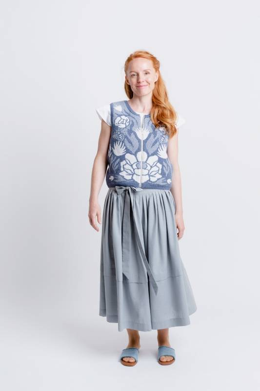 Rockmacherin Wally Strickweste Mit Jacquardmuster Und Reißverschluss