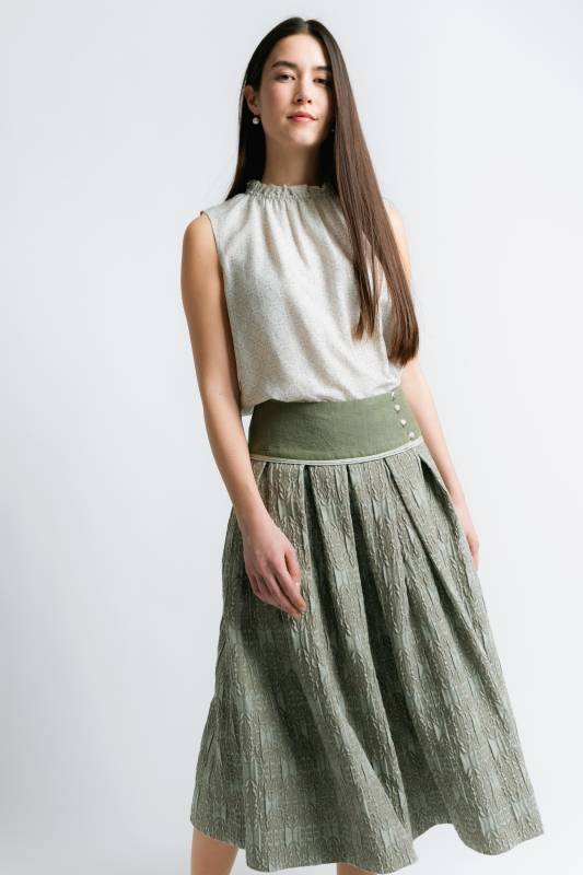 Rockmacherin Wiesn Trachctenrock In Midilänge Mit Strukturiertem Jacquard