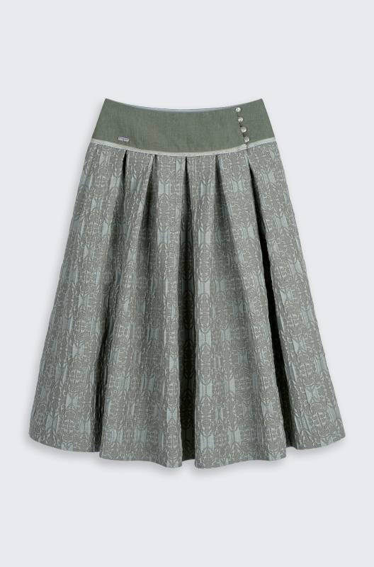 Rockmacherin Wiesn Trachctenrock in Midilänge mit strukturiertem Jacquard