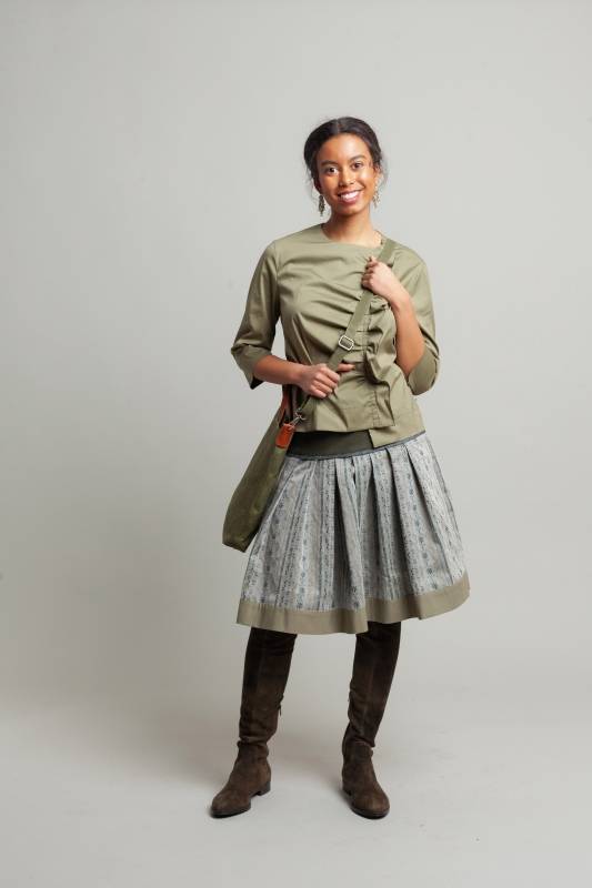 Rockmacherin Woidbodn Trachtenrock Mit Jaquardmuster Und Passe Aus Feincord