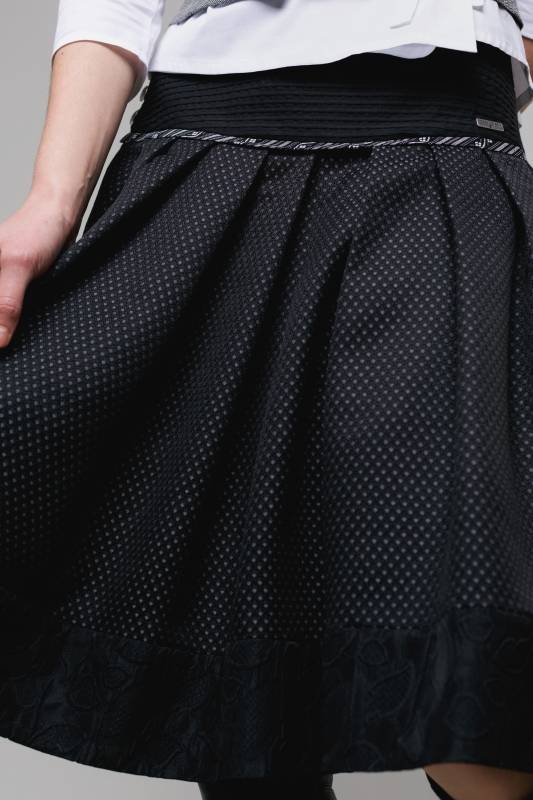 Rockmacherin Zwischbadejohr Trachtenrock Aus Baumwolljacquard Mit Plissee-Baumwolle Im Bund