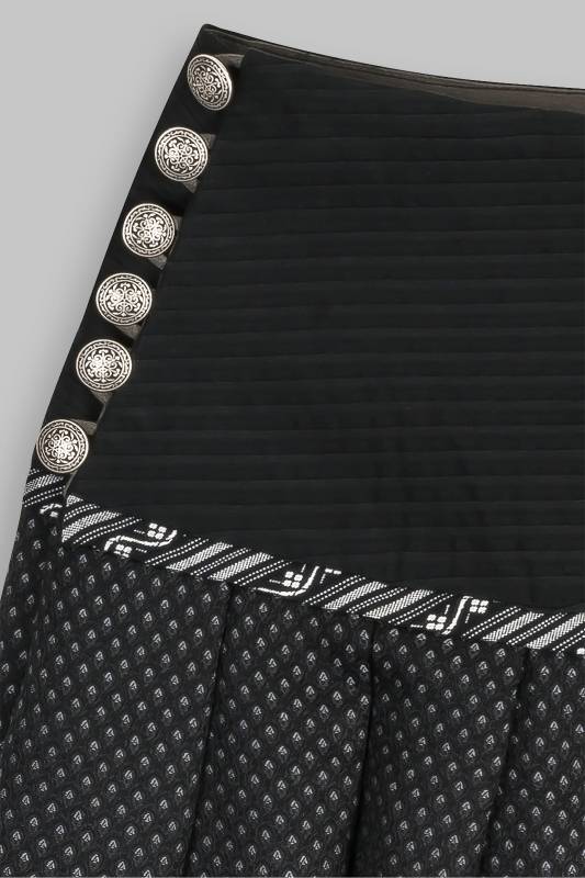 Rockmacherin Zwischbadejohr Trachtenrock Aus Baumwolljacquard Mit Plissee-Baumwolle Im Bund