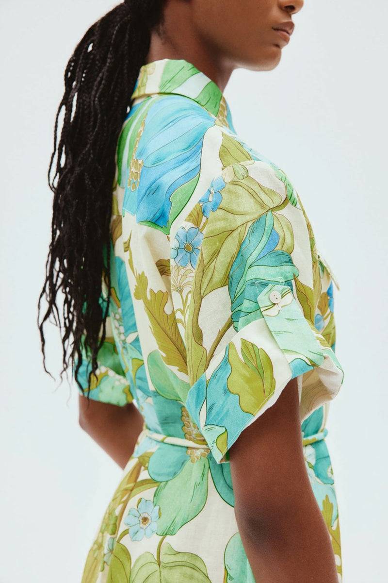 ALEMAIS Kleid Grün | Blau | Multicolor