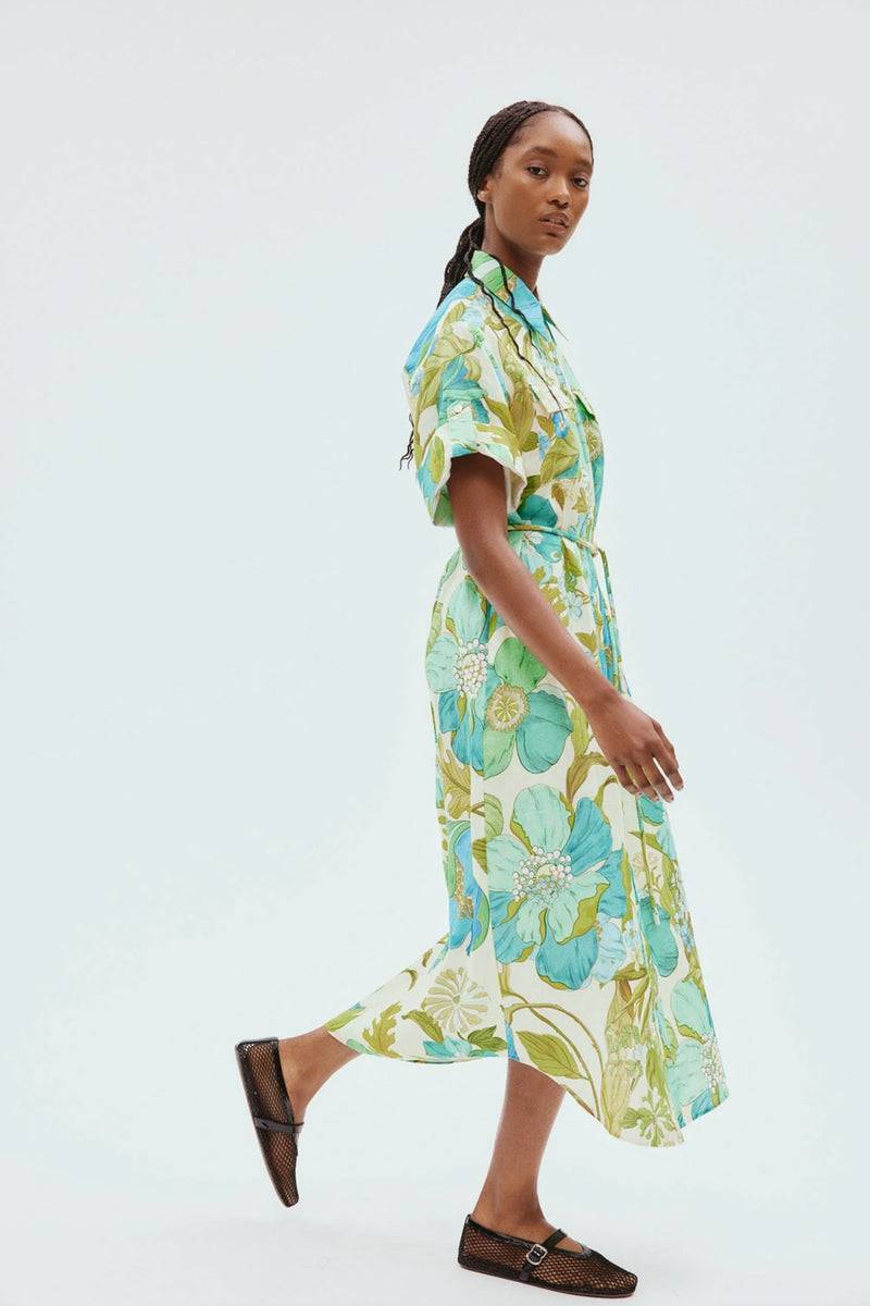 ALEMAIS Kleid Grün | Blau | Multicolor