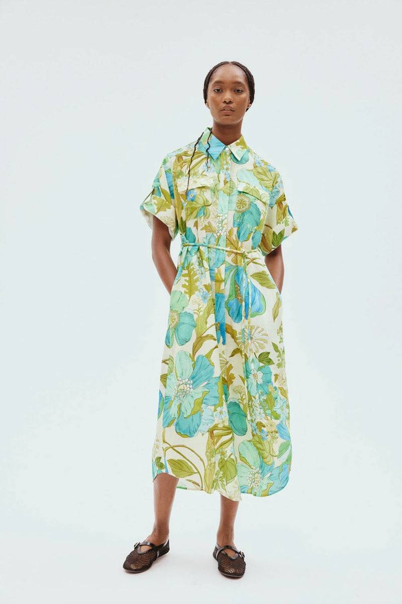 ALEMAIS Kleid Grün | Blau | Multicolor