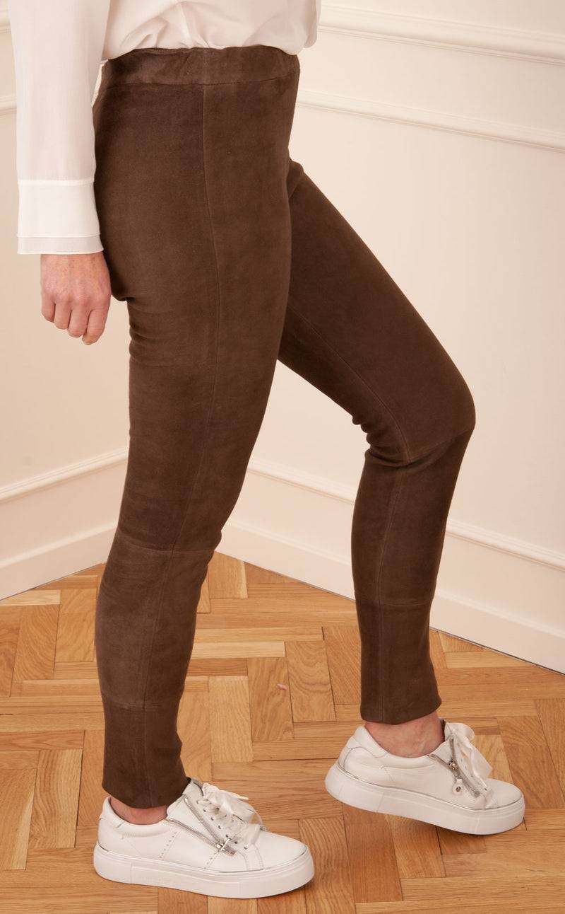Arma Veloursleder Leggings Braun