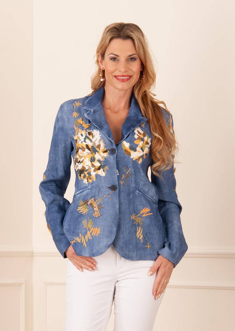 Avant Toi Blazer Blau | Multicolor