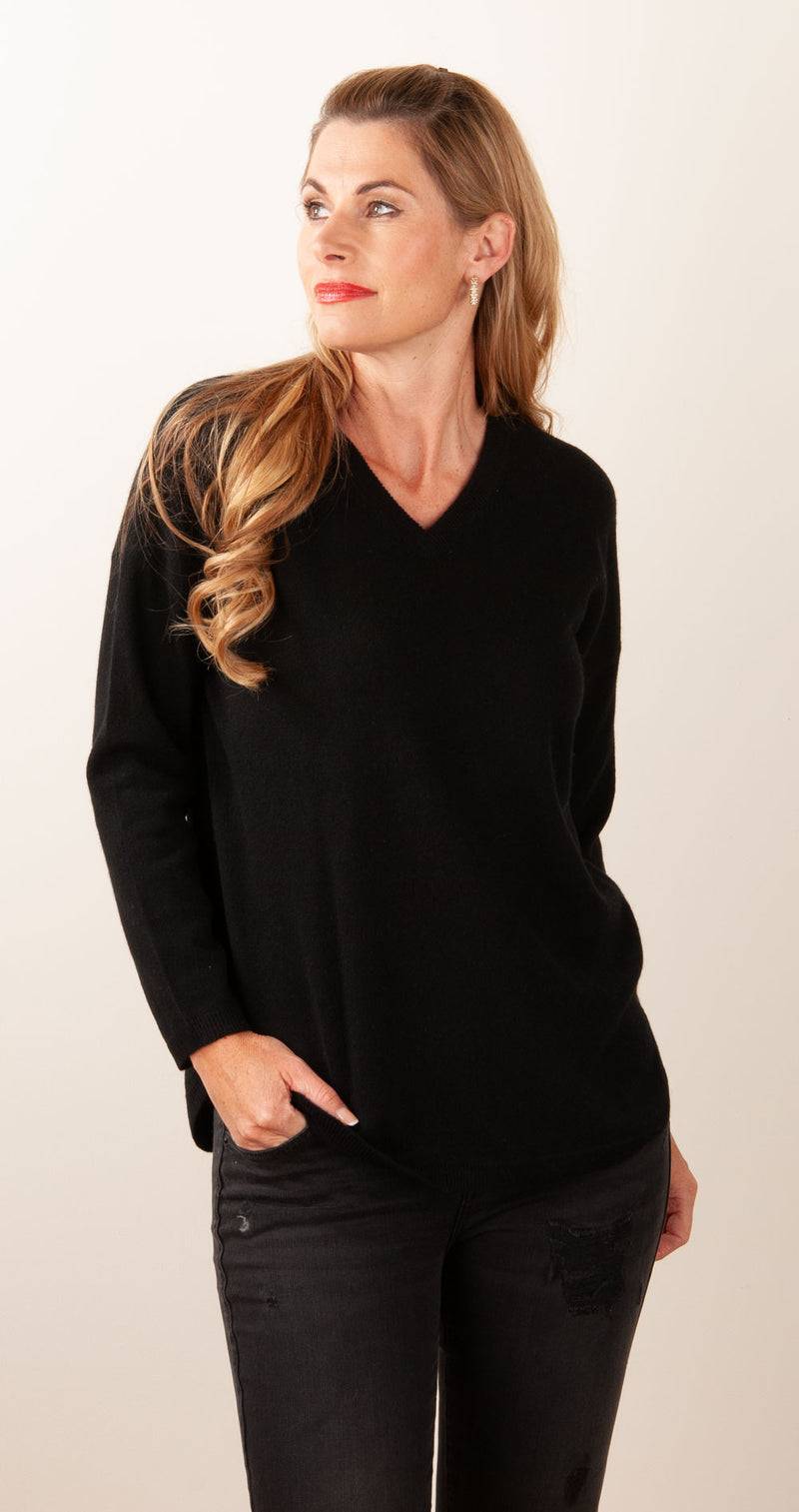 Blossom & Co. Kaschmir Pullover Schwarz