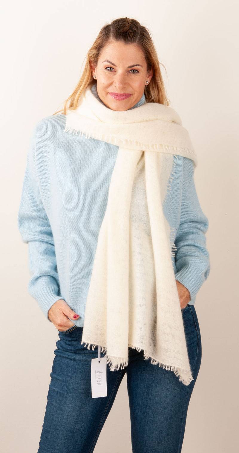 Blossom & Co. Kaschmir Schal Offwhite