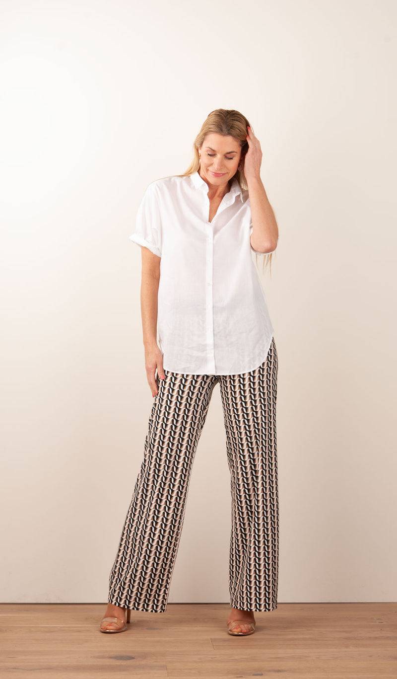 Cambio Hose „Allison“ Creme | Beige | Schwarz