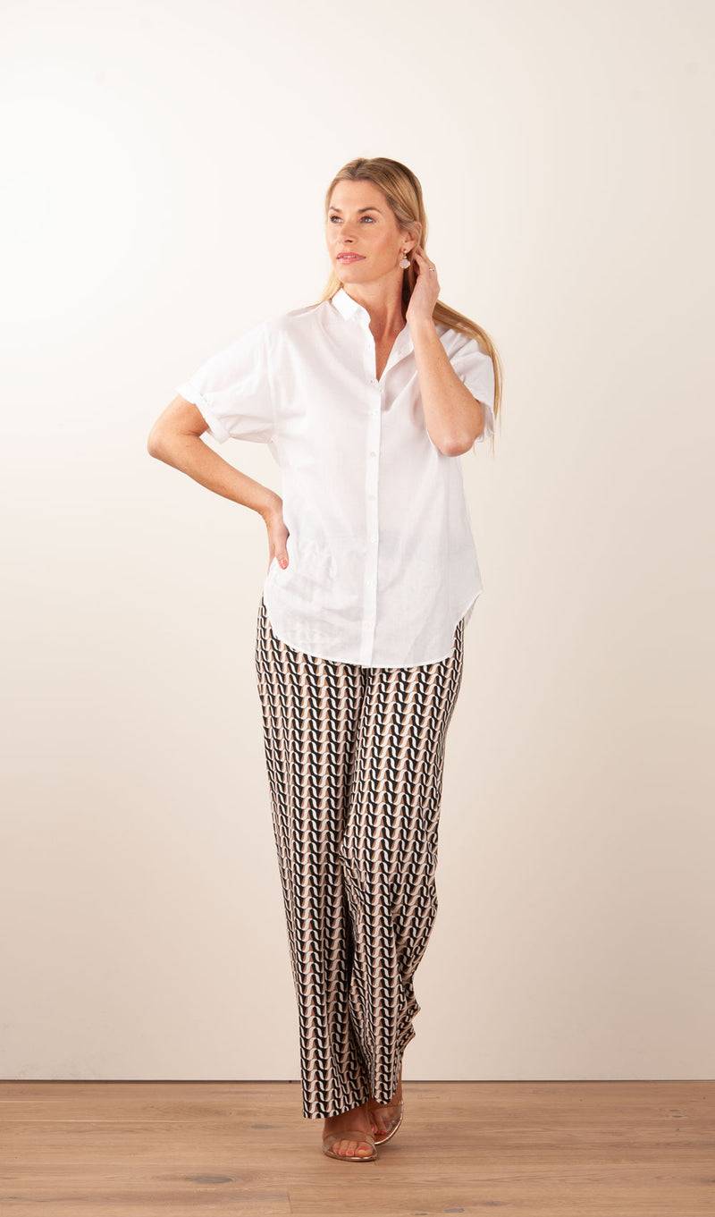 Cambio Hose „Allison“ Creme | Beige | Schwarz