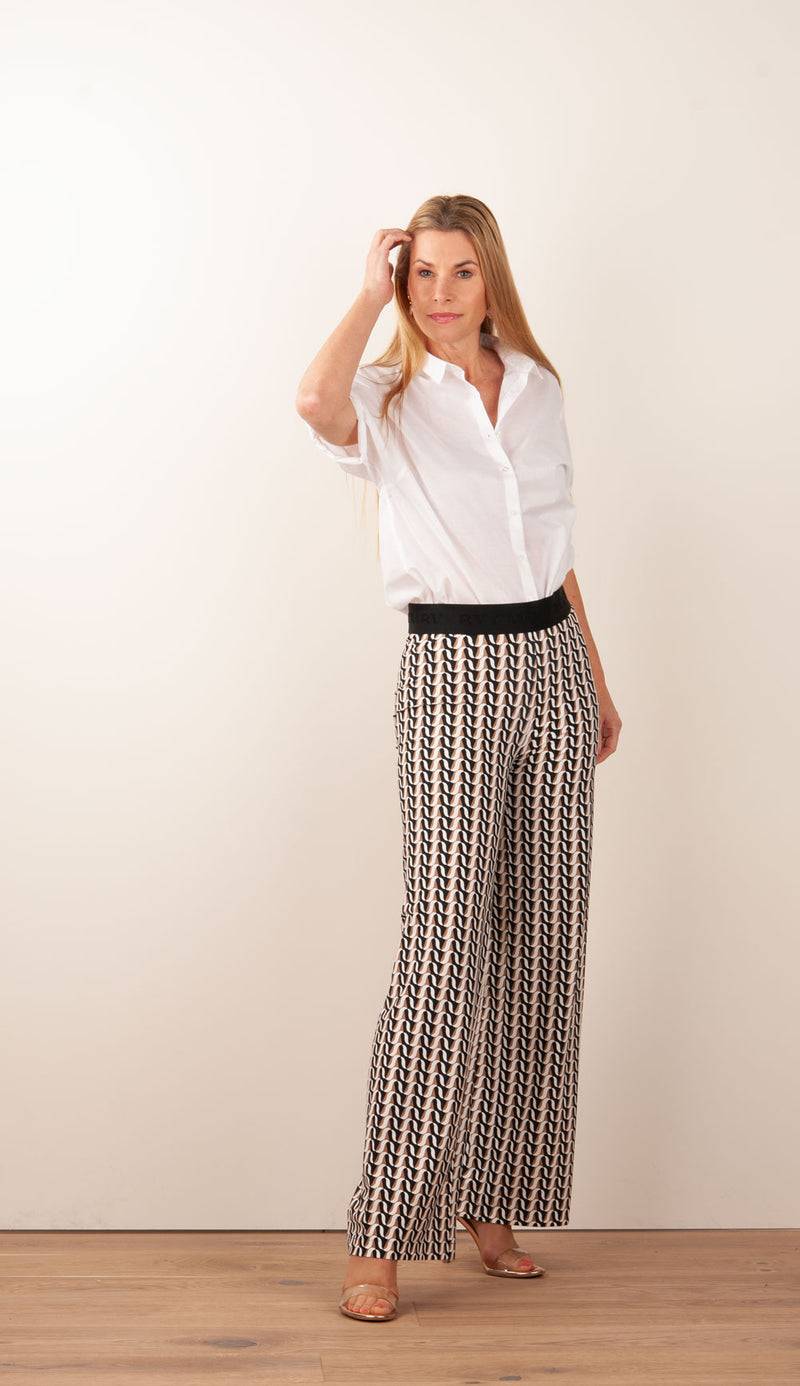 Cambio Hose „Allison“ Creme | Beige | Schwarz