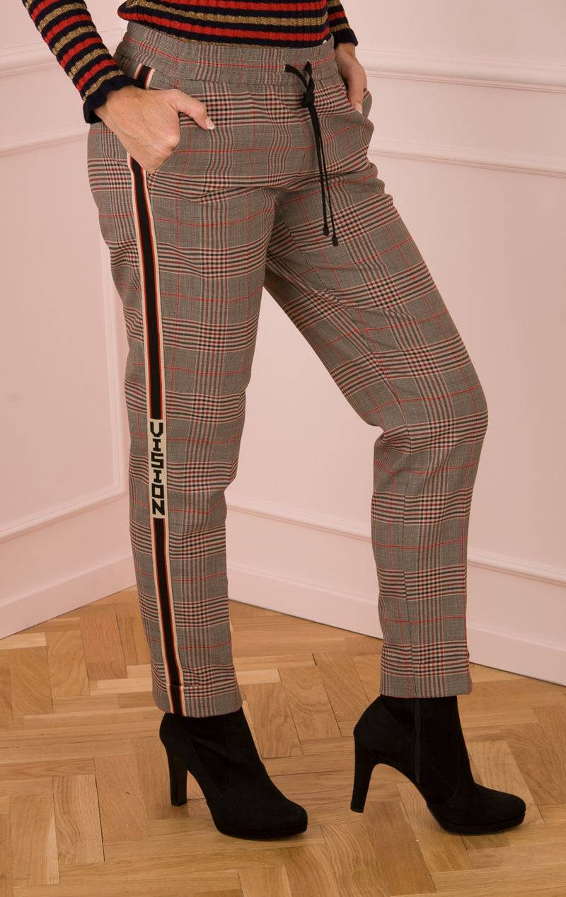 Cambio Hose „Kiki“ Beige | Rot | Schwarz