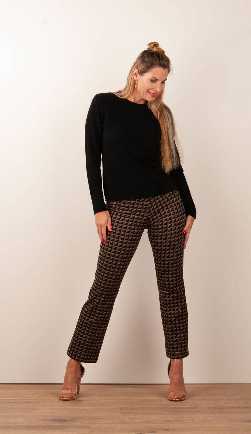 Cambio Hose „Ranee“ Braun | Gold | Schwarz