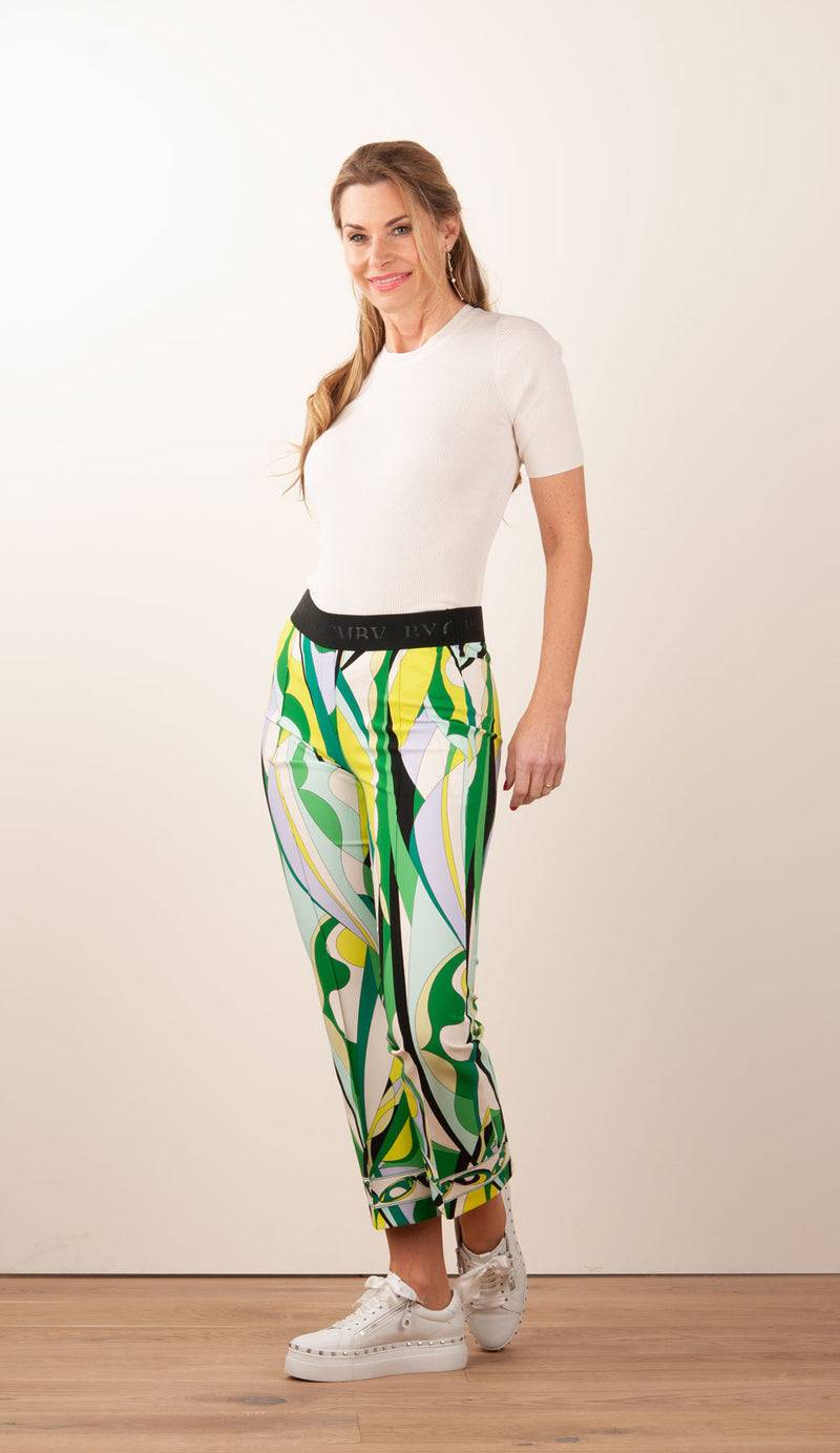 Cambio Hose „Ranee“ Grün | Multicolor