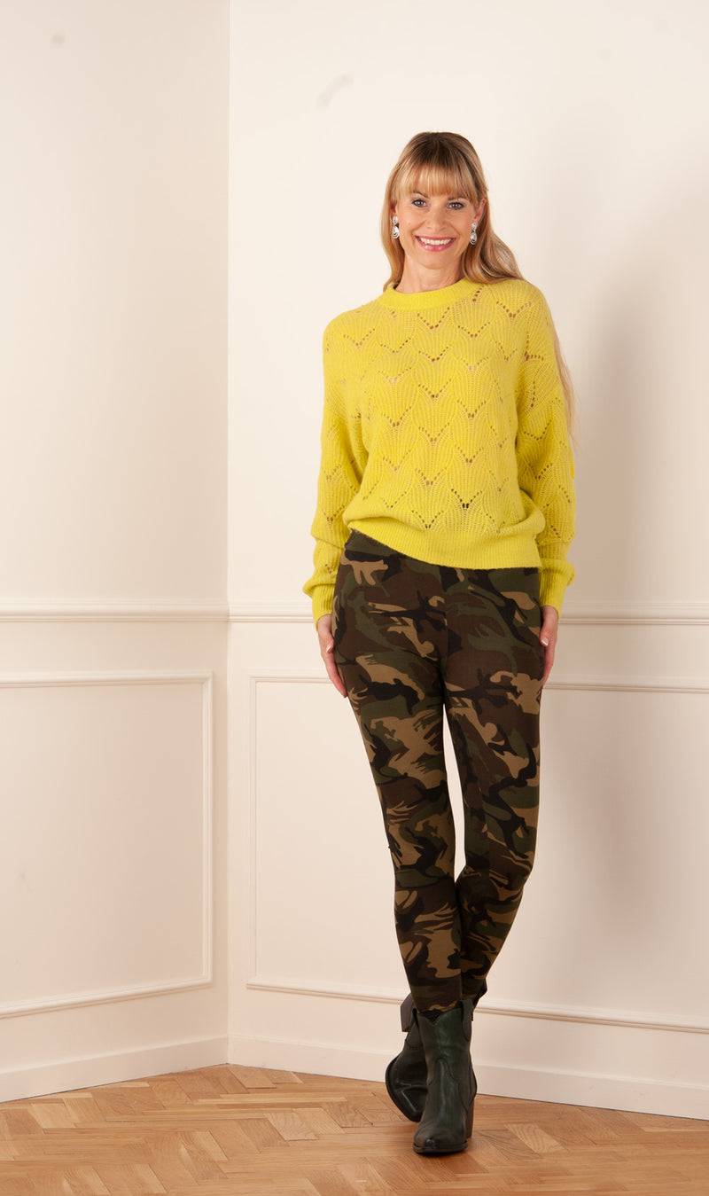 Candy Leggings „Camouflage“ Oliv | Braun