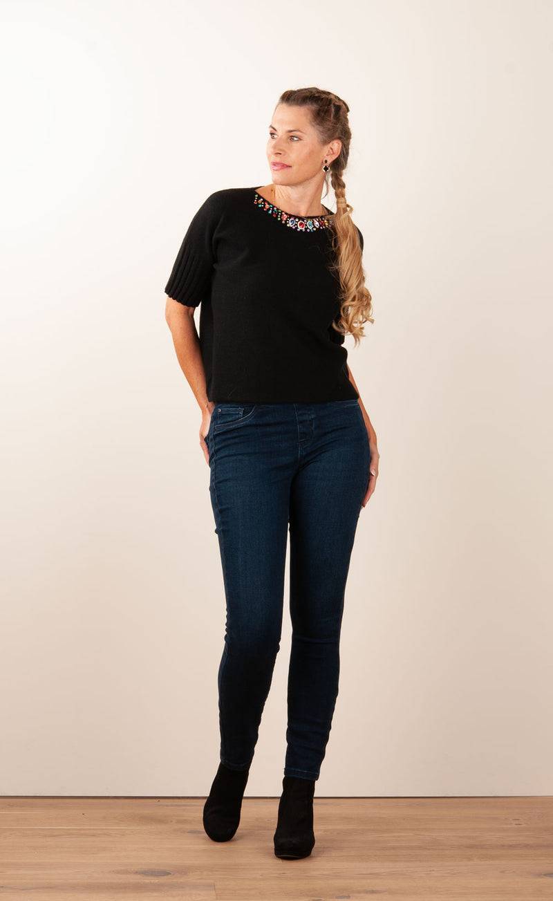 Candy Pullover „Strass“ Schwarz