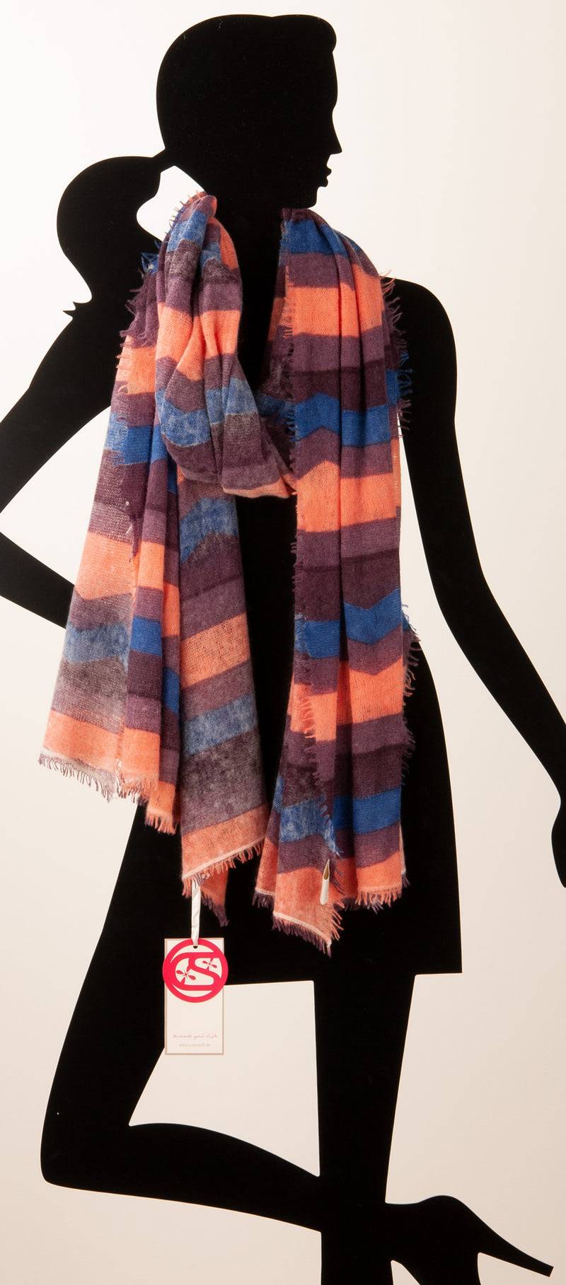 Cute Stuff Schal Blau | Beere | Orange