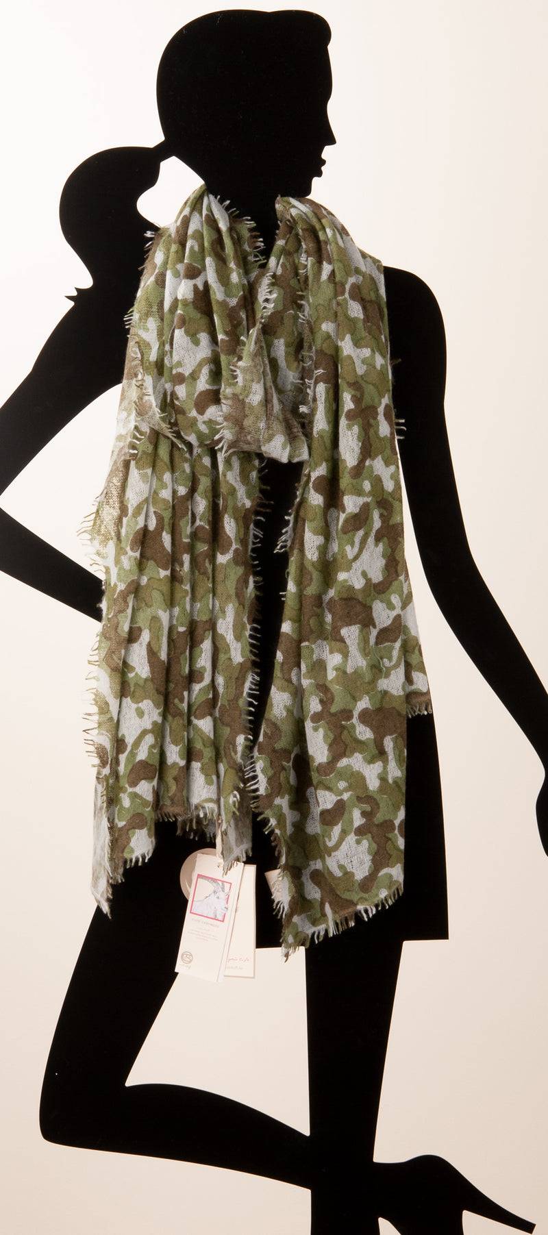 Cute Stuff Schal „Camouflage“ Oliv | Multicolor