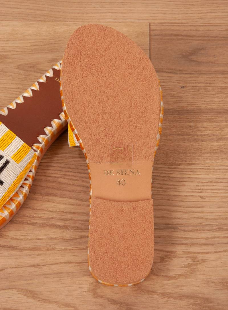 De Siena Sandale Gelb | Weiß