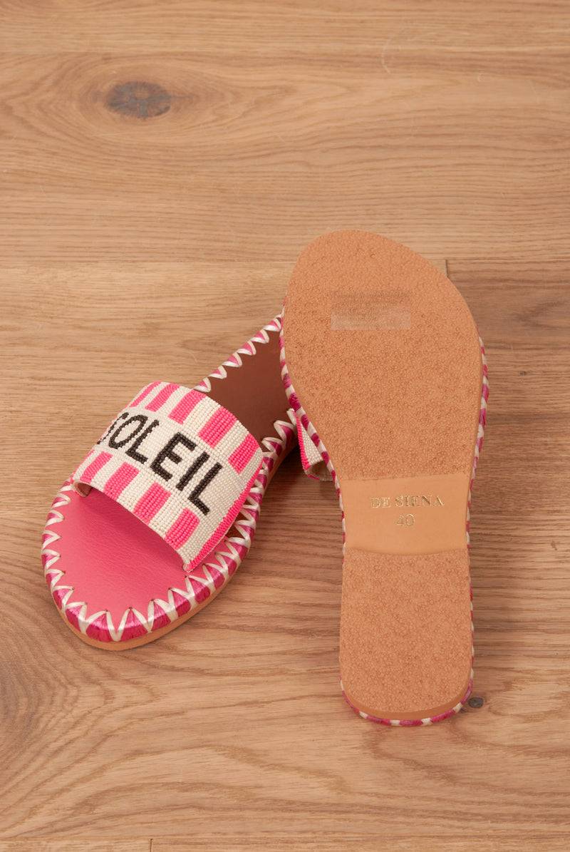 De Siena Sandale Pink | Weiß