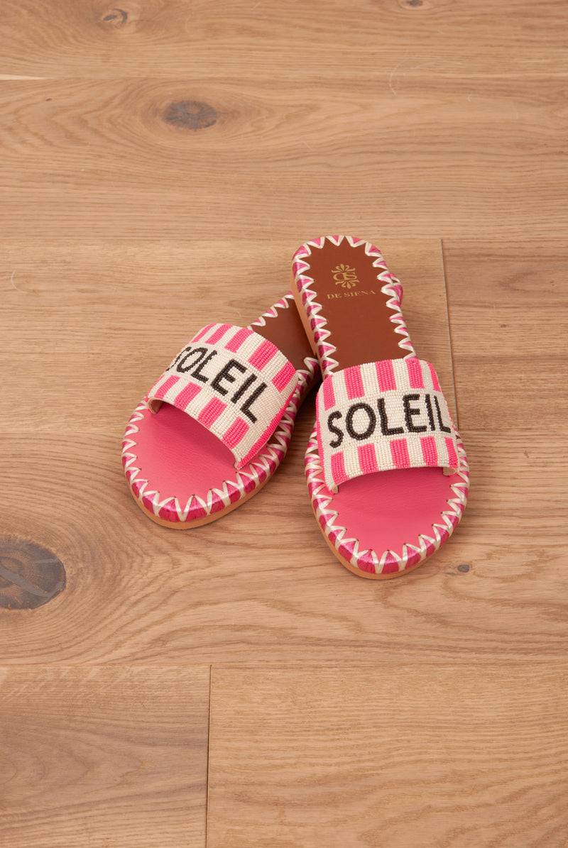 De Siena Sandale Pink | Weiß