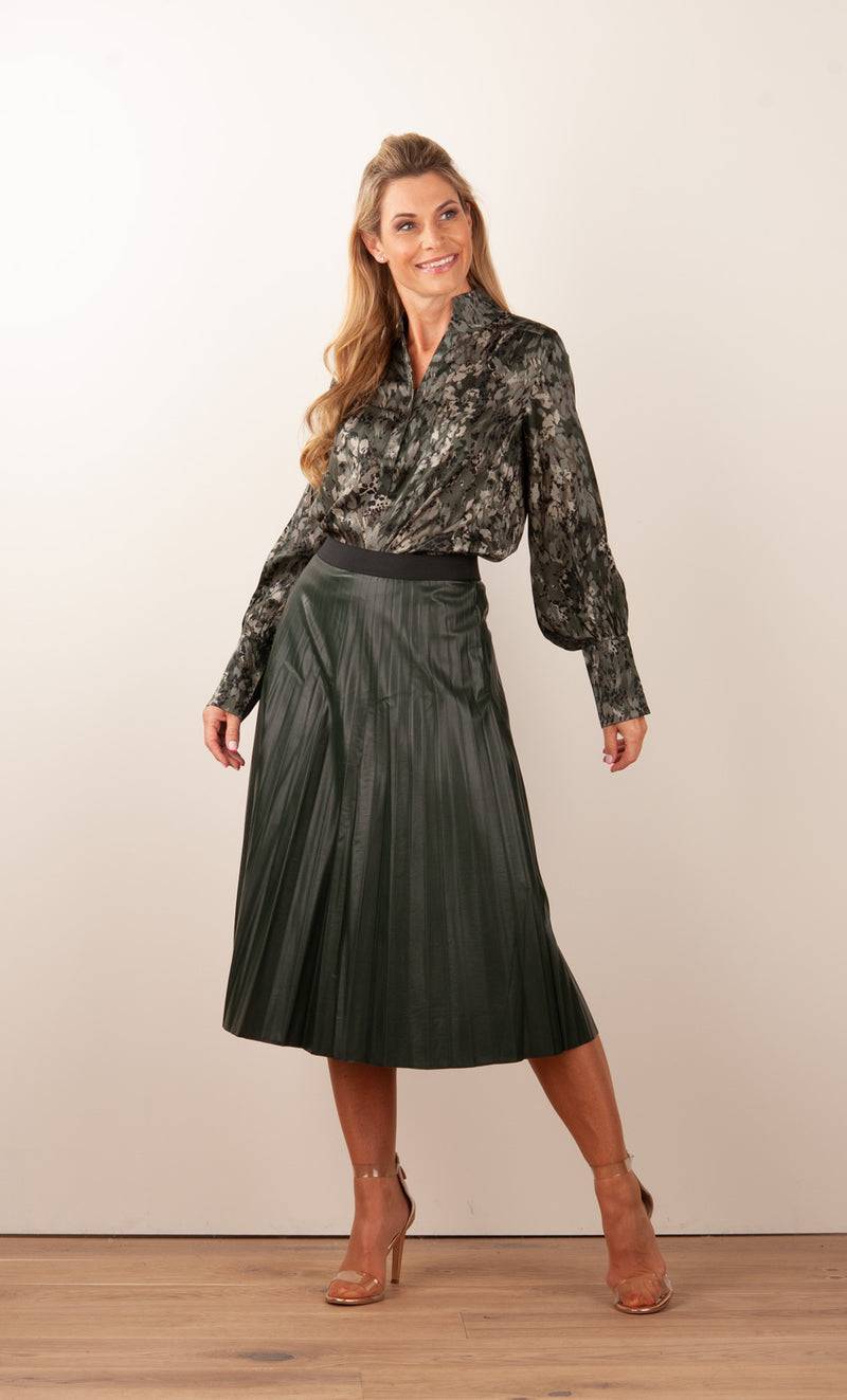 Dea Kudibal Schlupfbluse „Marikka“ Grün | Multicolor