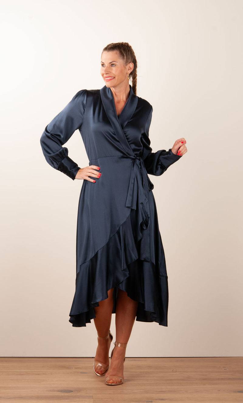 Dea Kudibal Wickelkleid „Vitah“ Dunkelblau